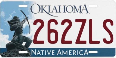OK license plate 262ZLS