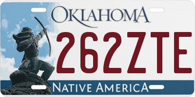 OK license plate 262ZTE