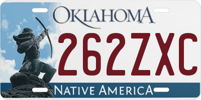 OK license plate 262ZXC