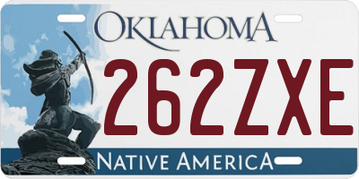 OK license plate 262ZXE