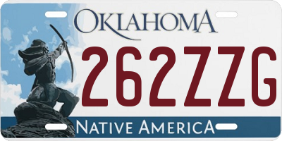 OK license plate 262ZZG