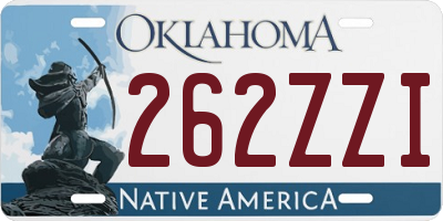 OK license plate 262ZZI