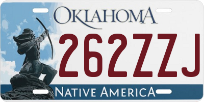 OK license plate 262ZZJ