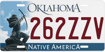 OK license plate 262ZZV