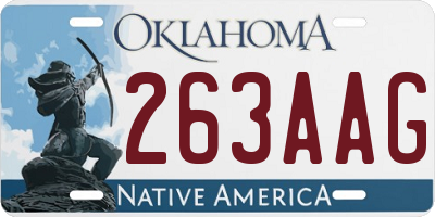 OK license plate 263AAG