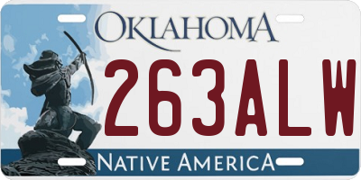 OK license plate 263ALW
