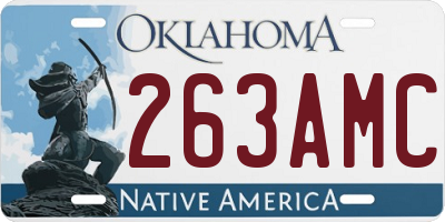OK license plate 263AMC