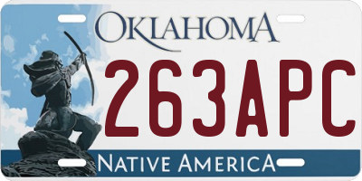 OK license plate 263APC