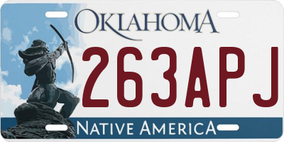 OK license plate 263APJ