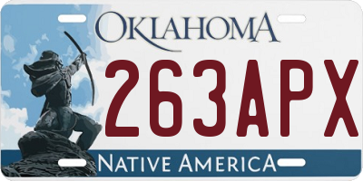 OK license plate 263APX