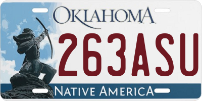 OK license plate 263ASU