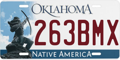 OK license plate 263BMX