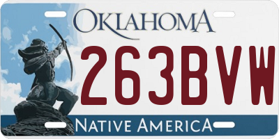 OK license plate 263BVW