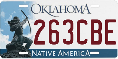 OK license plate 263CBE