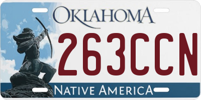 OK license plate 263CCN
