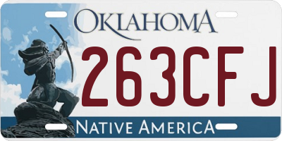OK license plate 263CFJ