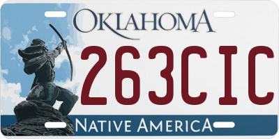 OK license plate 263CIC
