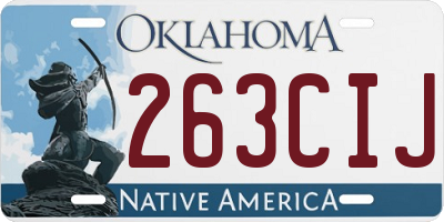OK license plate 263CIJ