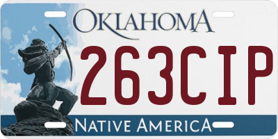 OK license plate 263CIP