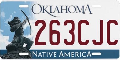 OK license plate 263CJC