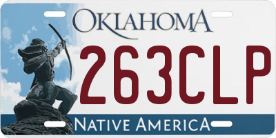 OK license plate 263CLP