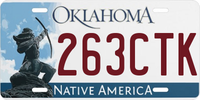 OK license plate 263CTK