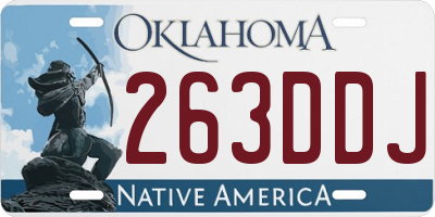 OK license plate 263DDJ