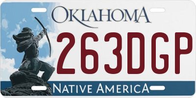 OK license plate 263DGP