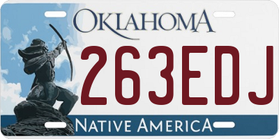 OK license plate 263EDJ