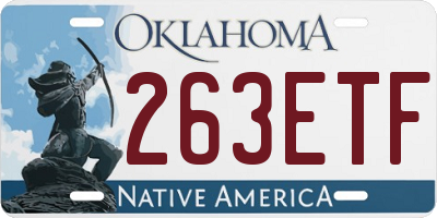 OK license plate 263ETF