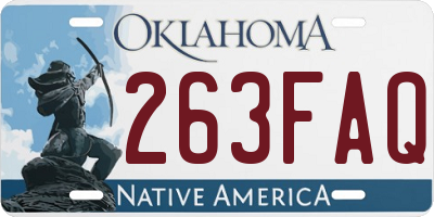 OK license plate 263FAQ
