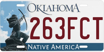 OK license plate 263FCT