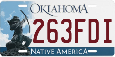 OK license plate 263FDI