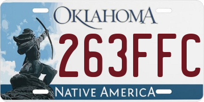 OK license plate 263FFC