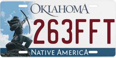 OK license plate 263FFT