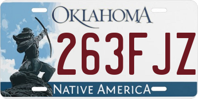 OK license plate 263FJZ