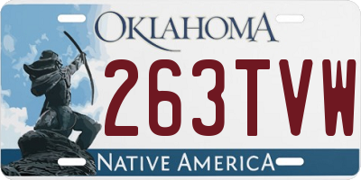 OK license plate 263TVW