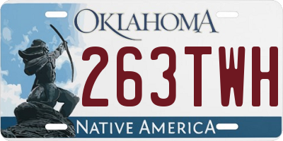 OK license plate 263TWH
