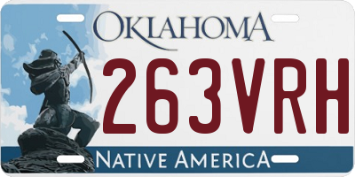 OK license plate 263VRH
