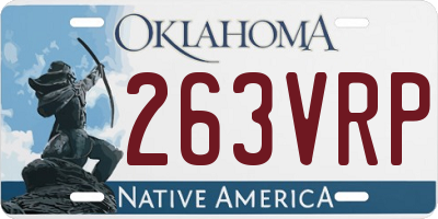 OK license plate 263VRP
