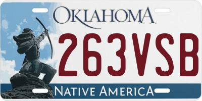 OK license plate 263VSB