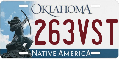 OK license plate 263VST