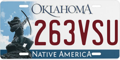OK license plate 263VSU