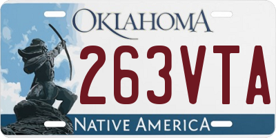 OK license plate 263VTA