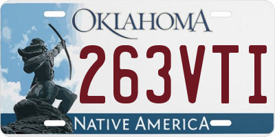 OK license plate 263VTI