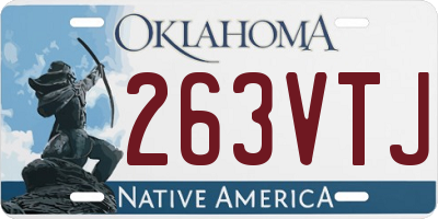 OK license plate 263VTJ