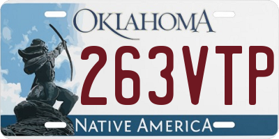 OK license plate 263VTP
