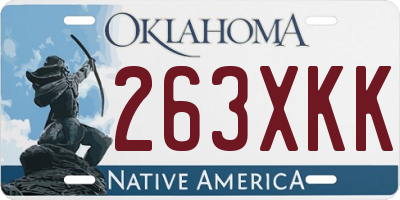 OK license plate 263XKK