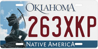 OK license plate 263XKP