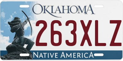 OK license plate 263XLZ